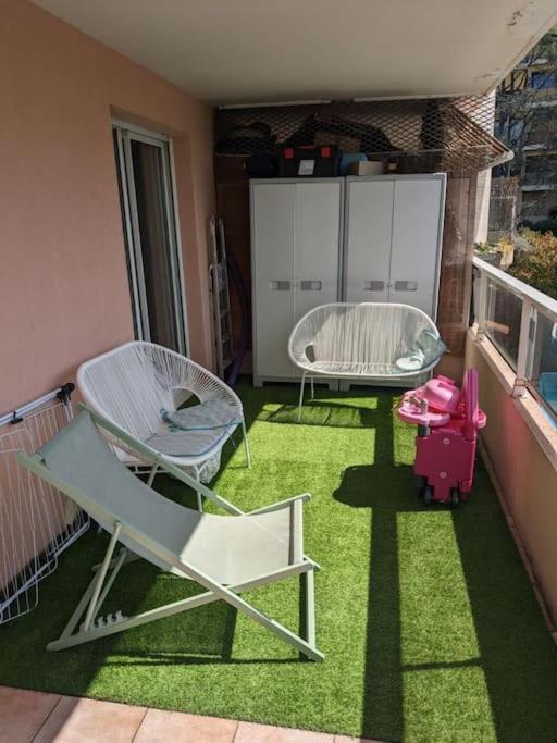 Appartement Vue Mer Sur Les Hauteurs De 니스 외부 사진
